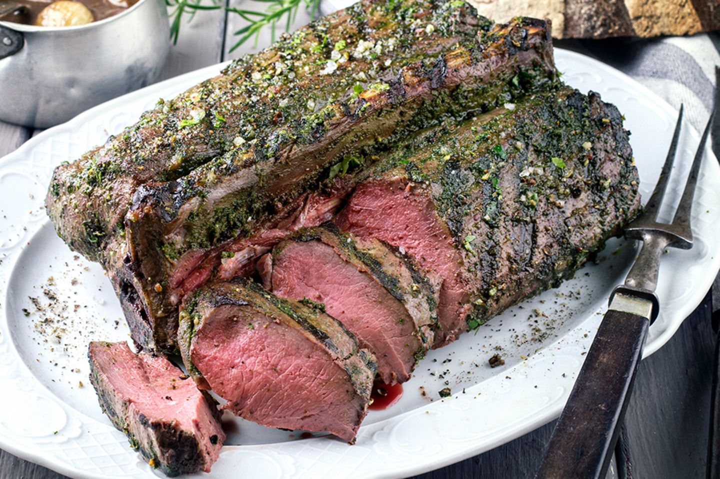 Hirschrücken, ohne Knochen und Silberhaut